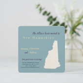 Neue Zuhause Neue Hampshire Moving Announcement Ca (Stehend Vorderseite)