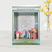 Neue Zuhause| Neues Haus | Papierhäuser| Farblich| Karte (Gelbe Blume)