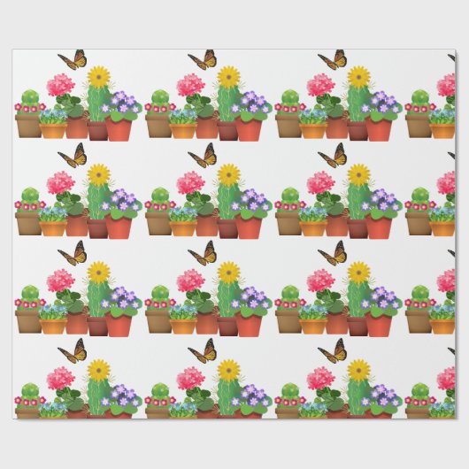 Neue Zuhause New Garden Blume Pot Craft Geschenkpapier (Flach)