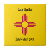 Neue Zuhause New Mexico Zia Symbol personalisieren Fliese (Vorderseite)