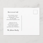 Neue Zuhause Niedlich Bird Holly Berries Weihnacht Ankündigungspostkarte (Rückseite)