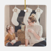 neue Zuhause niedlich gnome Foto Keramik Ornament (Rückseite)