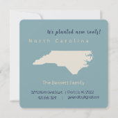 Neue Zuhause North Carolina Moving Announcement Ca Mitteilungskarte (Vorderseite)