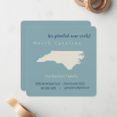 Neue Zuhause North Carolina Moving Announcement Ca Mitteilungskarte (Vorderseite/Rückseite Beispiel)