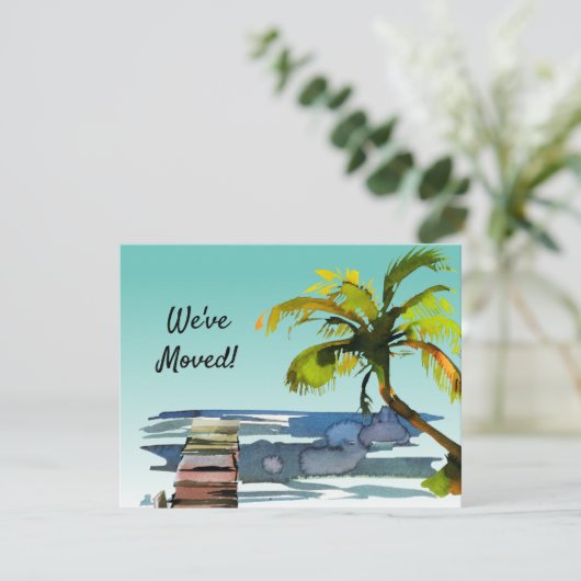 Neue Zuhause Palm Tree Wasserfront Wasserpark Aqua Ankündigung (Stehend Vorderseite)