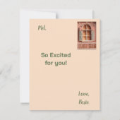 Neue Zuhause Papercut Style Flat Note Card Mitteilungskarte (Rückseite)