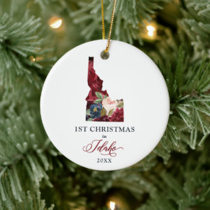 Neue Zuhause Personalisiert 1. Weihnachten in Idah Keramik Ornament