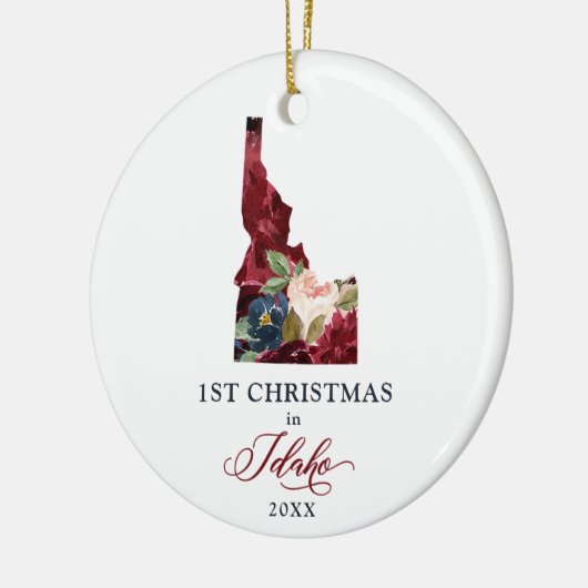 Neue Zuhause Personalisiert 1. Weihnachten in Idah Keramik Ornament (Links)