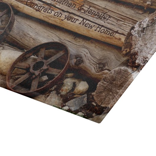 Neue Zuhause Personalisierte Glashütte Schneidebrett (Ecke)