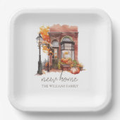 Neue Zuhause Personalisierte Herbsttür Pappteller (Vorderseite)