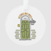 Neue Zuhause, Personalisierter Name, Anschrift, Zi Ornament (Vorderseite)