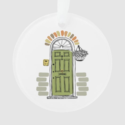 Neue Zuhause, Personalisierter Name, Anschrift, Zi Ornament (Vorderseite)