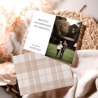 Neue Zuhause Personalisiertes Foto bewegen Ankündigung