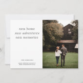 Neue Zuhause Personalisiertes Foto bewegen Ankündigung (Vorderseite)