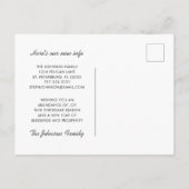 Neue Zuhause Pine Bough Christmas Berries Moving Ankündigungspostkarte (Rückseite)