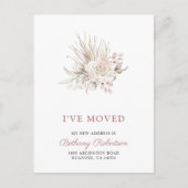 Neue Zuhause Pink Roses Eukalyptus Driving Palm Mo Ankündigungspostkarte (Vorderseite)