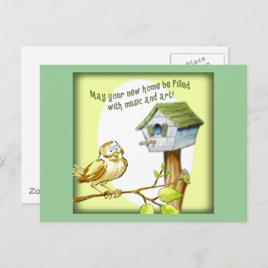 Neue Zuhause Postkarte (Vorne/Hinten)