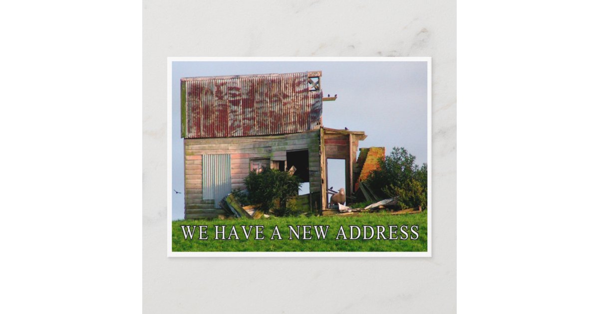 Neue Zuhause Postkarte Neue Adresse Bewegliches Ankundigungspostkarte Zazzle De