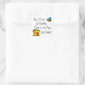 Neue Zuhause Real Anwesen Bee Quadratischer Aufkleber (Tasche)