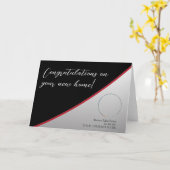 Neue Zuhause Real Anwesen Foto Business Note Card Karte (Gelbe Blume)