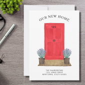 Neue Zuhause Red Door Moving Ankündigung