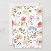 Neue Zuhause Rosa Aquarelltür Wildblume Blütenblum Ankündigung (Rückseite)