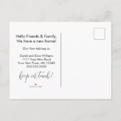 Neue Zuhause Rustikale Berge Adressenänderung Ankündigungspostkarte (Rückseite)