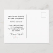 Neue Zuhause Rustikale Berge Adressenänderung Ankündigungspostkarte (Rückseite)