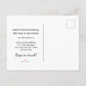 Neue Zuhause Rustikale Berge Foto Adressänderung Ankündigungspostkarte (Rückseite)