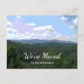 Neue Zuhause Rustikale Berge Foto Adressänderung Ankündigungspostkarte (Vorderseite)