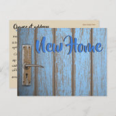 Neue Zuhause Rustikale Tür Ankündigungspostkarte (Vorne/Hinten)