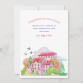 Neue Zuhause Springtime-Grußkarte Einladung (Vorderseite)