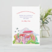 Neue Zuhause Springtime-Grußkarte Einladung (Stehend Vorderseite)