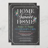 Neue Zuhause Sweet HouseWarming Chalk Board Einlad Einladung (Vorne/Hinten)