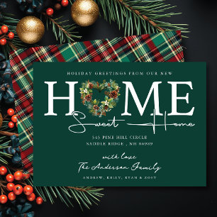 Neue Zuhause Sweet Zuhause Holiday Moving Ankündig Einladung