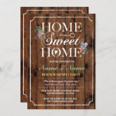 Neue Zuhause Sweet Zuhause House Erwärmung Wood Ke Einladung (Vorne/Hinten)