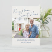 Neue Zuhause Sweet Zuhause Lässiges Script Foto Mo Ankündigung (Stehend Vorderseite)