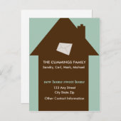 Neue Zuhause Sweet Zuhause Postcard Ankündigungspostkarte (Vorne/Hinten)