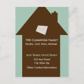 Neue Zuhause Sweet Zuhause Postcard Ankündigungspostkarte (Vorderseite)