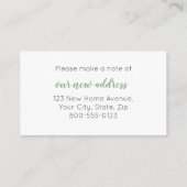 Neue Zuhause Sweet Zuhause Watercolor Floral Mosy  Begleitkarte (Rückseite)