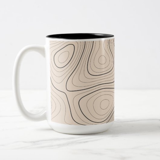 Neue Zuhause Topographie Koordiniert Geschenke für Zweifarbige Tasse (Links)