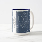 Neue Zuhause Topographie Koordiniert Geschenke für Zweifarbige Tasse (VorderseiteRechts)