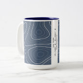 Neue Zuhause Topographie Koordiniert Geschenke für Zweifarbige Tasse (Vorderseite Links)