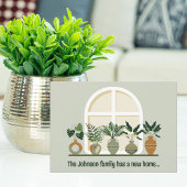 Neue Zuhause Trendy Pflanze auf Windows Modern Ankündigung