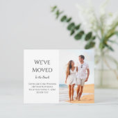 Neue Zuhause Tropical Beach Moving Ankündigungspostkarte (Stehend Vorderseite)
