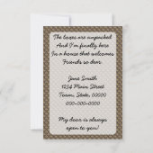 Neue Zuhause und Adressenänderung rückgängig mache Ankündigung (Rückseite)