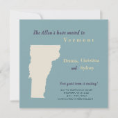 Neue Zuhause Vermont Moving Ankündigung Postkarte (Vorderseite)