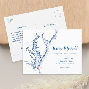 Neue Zuhause Virginia Beach Map Moving Ankündigungspostkarte