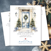 Neue Zuhause-Vordertür verschieben Ankündigungspostkarte