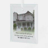 Neue Zuhause | Weihnachtsbaum des Fotos Ornament Aus Glas (Vorderseite links)